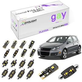 ZIYOLIGHT PL9105A - LED Interior Light Kit Package Replacement for Volkswagen Golf GTI MK5 2004-2008, Xenon White Dome Light Bulbs Upgrade Error Free (MK5 2004-2008 (12 Bulbs))