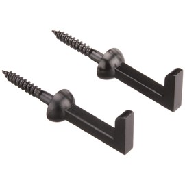 Yamaguchi Yasu Manufacturing Y-7110-2 Wood Receptor Hardware Screw Foot Angle Folding Nails (Black) Small 0.7 inches (18 mm) 2 Pieces