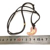 1pc Natural Stone Magatama Necklace Carved Dragon Rose Quartz (Gold)