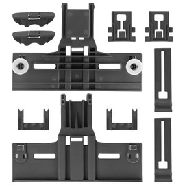 1 Kit Pack W10350376 Dishwasher Top Rack Adjuster Part Repair Kits-1 Kit Includes 1 PCS W10195840 & 1 PCS W10195839 & 1 PCS W10250160 & 1 PCS W10508950 Replacement Rack Parts