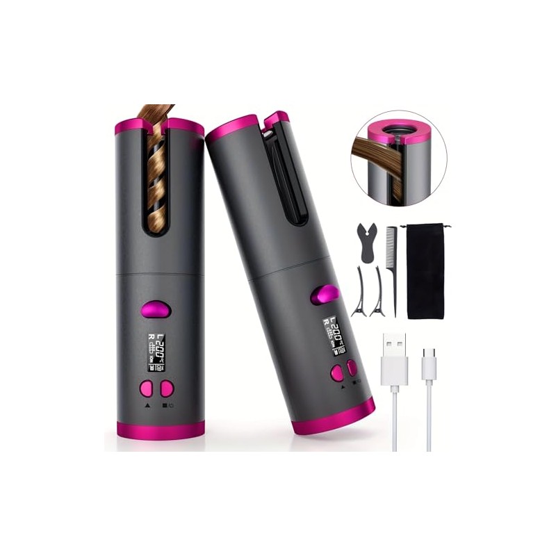 Automatic Hair Curler Wireless Automatic Hair Curler Ceramic Rotating Cordless