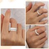 RchSLK Silver Stacking Rings for Women, Stackable Cubic Zirconia Thumb