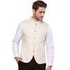 WINTAGE Men's 100% Linen Festive and Casual Nehru Jacket Vest