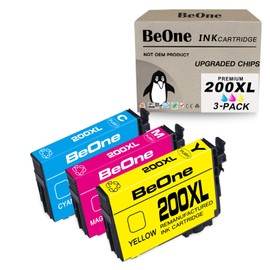 BeOne Remanufactured Ink Cartridges Replacement for Epson 200XL T200XL for Expression Home XP-200 XP-300 XP-310 XP-400 XP-410 Workforce WF-2520 WF-2530 WF-2540 Printer (1 Cyan, 1 Magenta,1 Yellow)