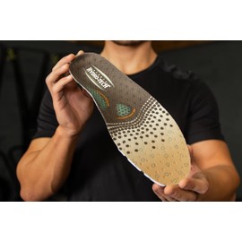 Pro11 Hydro-Tech Sports Orthotic Insoles with Dual layer Impact shell absorber and Metatarsal Support System (6-9, Brown)