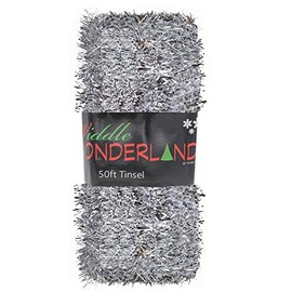 Widdle Wonderland Christmas Tree Tinsel 50ft x 3cm GREAT VALUE - Silver