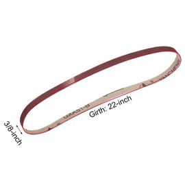 sourcing map 3/8-inch X 21-inch(9mm X 533mm) Sanding Belt 320 Grit Aluminum Oxide 12pcs