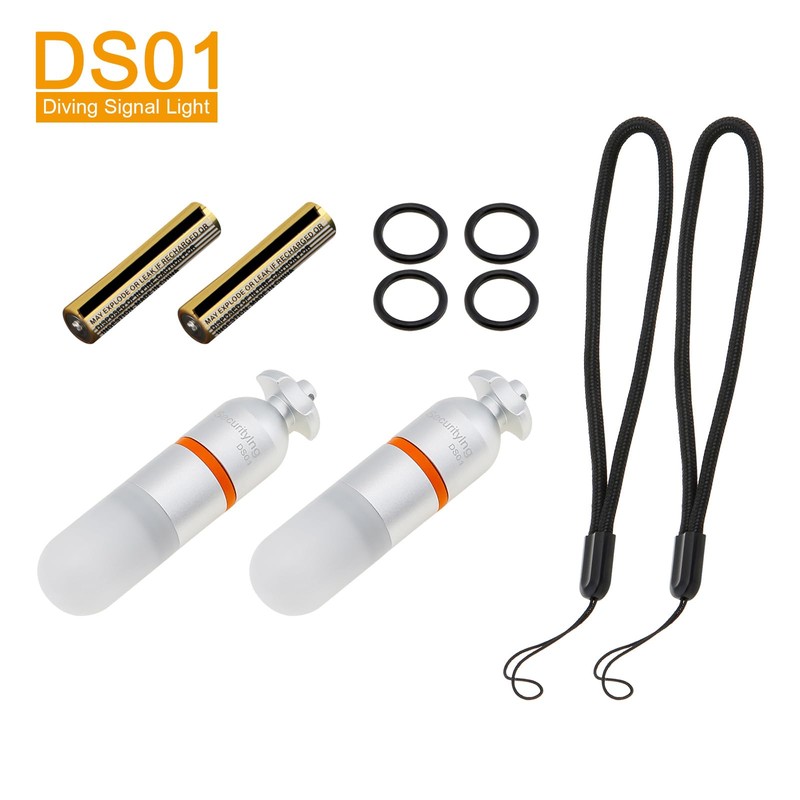 SecurityIng 4Pcs Scuba Dive Strobe Signal Light, Mini Tank Light