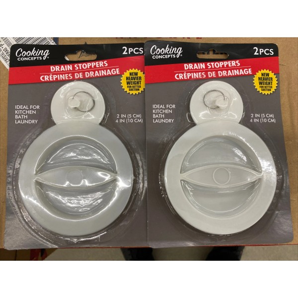 Cooking Concepts New ! 2PK Cooking Concepts Drain Stoppers Heavier