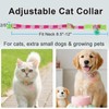 Soft Elastic Cat Collar Cute Breakaway Kitten Collar with Love