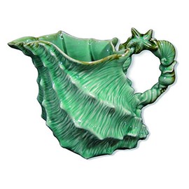 Blue Sky Ceramics Shell Figural Pitcher Blue