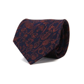 [COLORATA] Carolata 24 Types of Animal Patterns Necktie (100% Silk / Jacquard Woven), Animal Pattern, Animal Pattern, 57.1 x 3.3 inches (145 x 8.5 cm), Gift Present, navy & brown