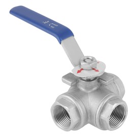 Stainless Steel Ball Valve 3/4 DN20 Stainless Steel Ball Valve SUS304 3-Way Female Threaded Ball Valve for Pipe Ball Valve