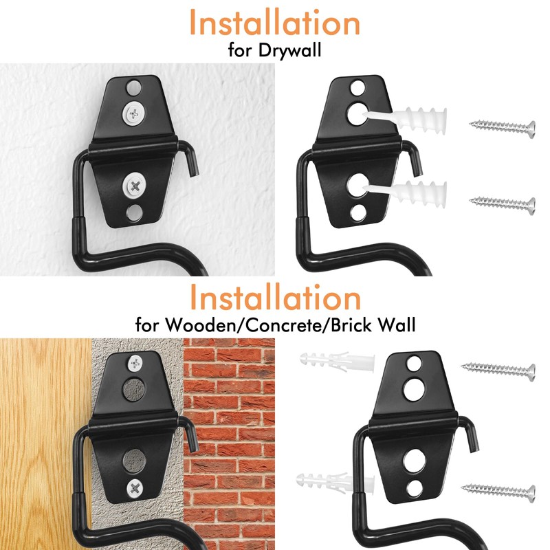LIGHT DUST Broom Holder Wall Mount - 12 Pack S
