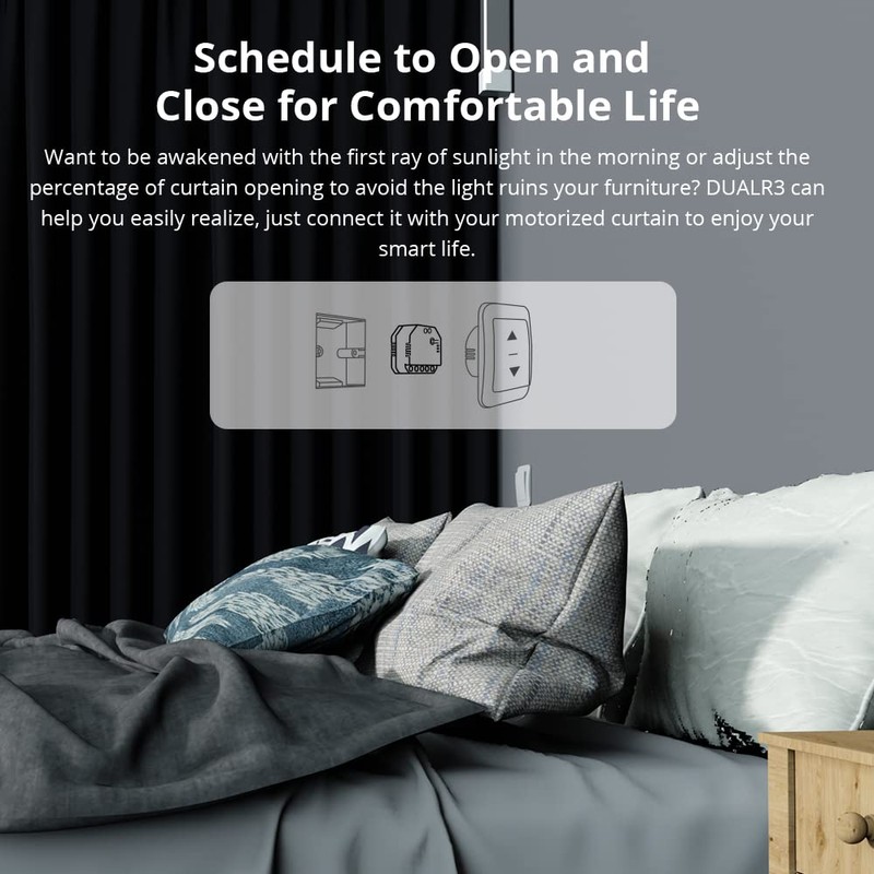 SONOFF DUALR3 Lite Smart Switch Moudle,WiFi Smart Curtain Switch,Dual Relay