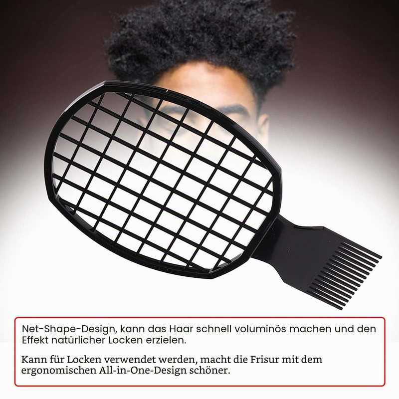 Afro Hair Racket, Men's Afro Curl Comb Dreadlocks Twist Comb