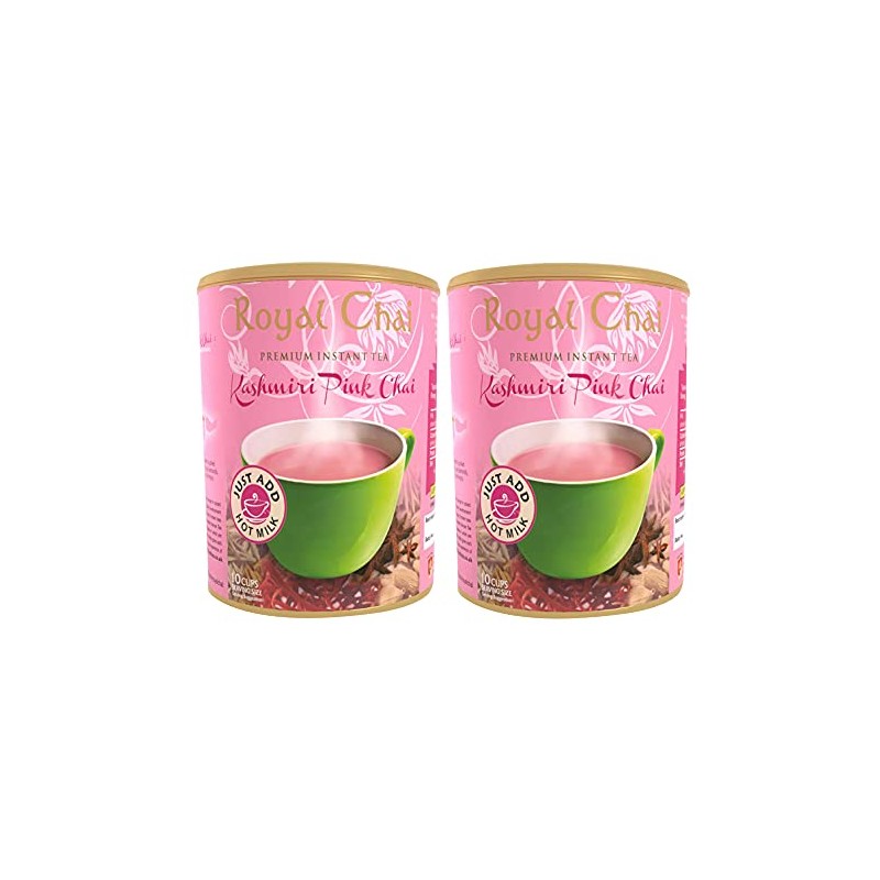 Royal Chai Kashmiri Pink Unsweetened Tub 400g (Pack of 2)