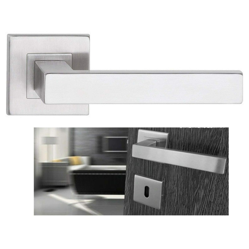 Sellon24® Door Handle Stainless Steel Matt for Interior Doors BB