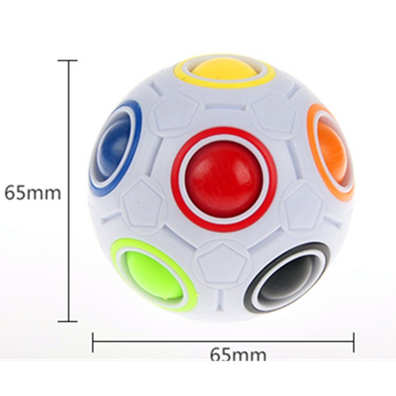 CuberSpeed Rainbow Ball Magic Cube Fidget Toy Puzzle Magic Rainbow