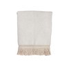 Mud Pie Tassel Throw Blanket, Cream, 60" x 60"