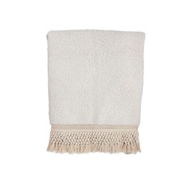 Mud Pie Tassel Throw Blanket, Cream, 60" x 60"