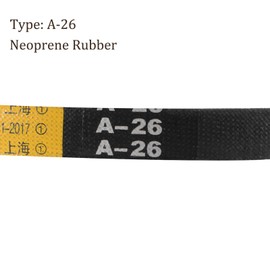 Kozelo 2pcs A-26 Drive V-Belt - [26-inch Inside Circumference] A-Section Rubber Drive Belt Wrapped for Transmission Use