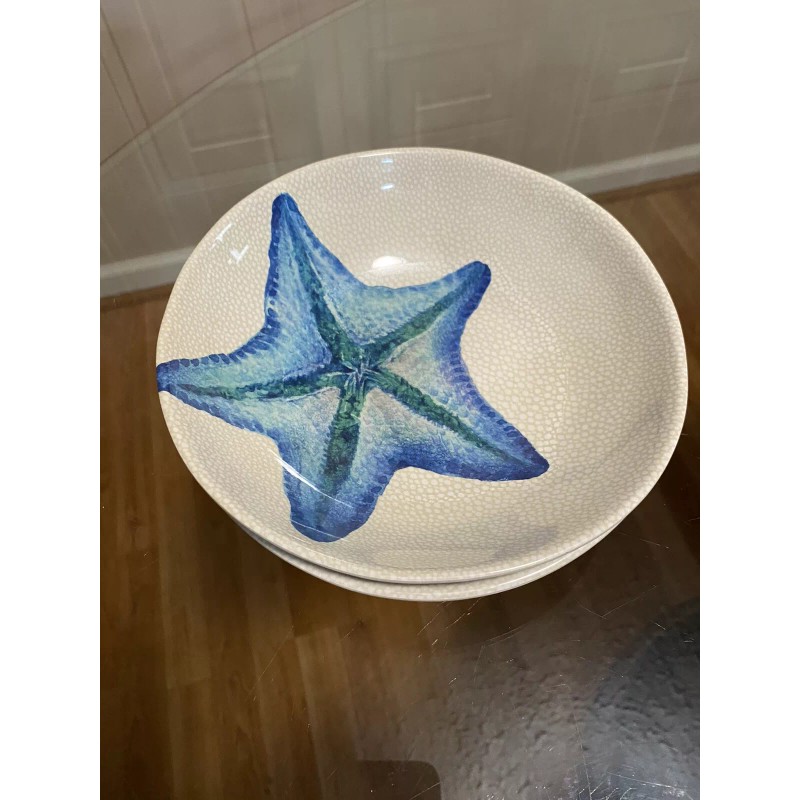 Sigrid Olsen Sealife MELAMINE Salad/Cereal Bowls 7”Set Of 4