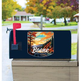 Boone North Carolina Sunset Autumn Design Souvenir Magnetic Mailbox Cover