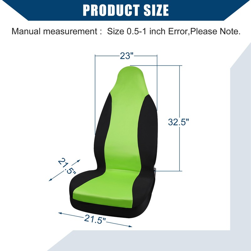 Hihaha High Back Front Car Seat Cover Bucket for SUV