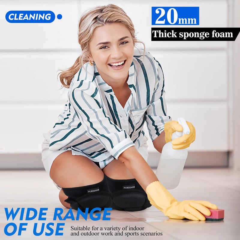 PLIKSUVER Knee Pads for Work, 20MM Thick Sponge Gardening Knee