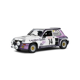 Solido 1:18 Renault 5 Turbo White #14 Auriol/NOUAILLE Rallye Lyon CHARBONNIÈ