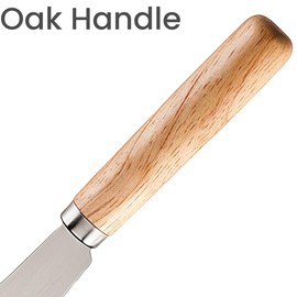 LacusMare Butter Knives Set of 2, Oak Handle, Durable Stainless Steel Blade, Butter Knife for Smooth Spreading Butter Cream Cheese Jam, Ideal for Bagels, Sandwiches, Butter Knife Spreader 6 Inches