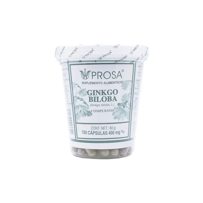 Ginkgo Biloba Prosa Suplemento Herbal Vegano Cápsulas Bienestar