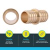 SharkBite 1 Inch Crimp Coupling, Brass Plumbing Fitting, PEX Pipe,