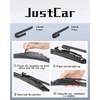 JustCar 3 wipers Replacement for 2014 2015 2016 2017 2018