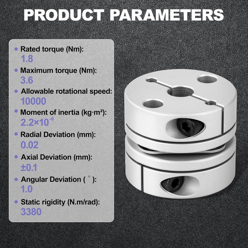 D20 L21 Flexible Shaft Coupling Motorcycle Diaphragm 8mm Bore to