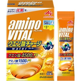 Ajinomoto Amino Vital Citric Acid Charge Water Lemon Flavor 24 Bottles Box Citric Acid 4500mg Amino Acid 1500mg BCAA Sports Drink Powder Dissolves easily in water