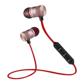 Yosoo Health Gear Kabellose In Ear Kopfhörer, Bluetooth 4.1 Ohrhörer mit Mikrofon, Kabellose Ohrhörer, Magnetische Laufkopfhörer, Geräuschunterdrückende, Leichte Kopfhörer für Android und(Gold)