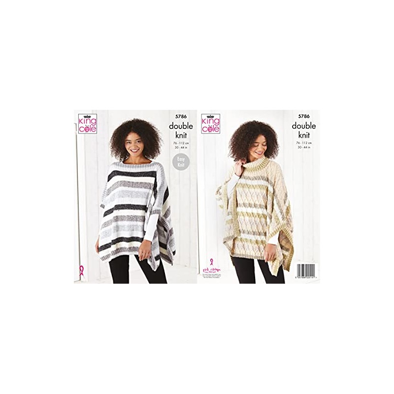 King Cole Ladies DK Knitting Pattern Easy Knit Stocking Stitch