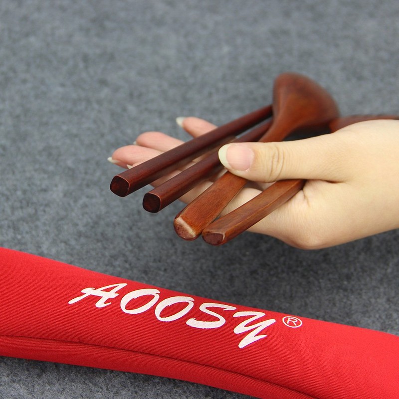 AOOSY カトラリー スプーン フォーク 箸 箸袋4点セット 通勤用食器セット 弁当用 携帯便利 学生用