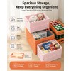 Pastel Plastic Collapsible Storage Crates with Lids and Handle Collapsible