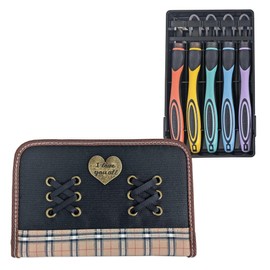 Chisel Set (Lace-up, Right-Handed, 2-Way Grip Chisel, Includes Safety Guard, Yoshiharu Cutlery, Yoshiharu, Elementary School, Girls)