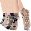 Pilates Grip Socks Cute Women Cat Grippy Socks for Yoga