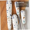 MAGICLULU 2sets Nordic Style Tableware Ceramic Handle Stainless Steel Fork