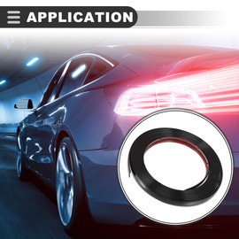 Motoforti Universal Car Door Edge Guards, 15mm, PVC, Black, 1 Pcs