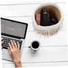 Alipis 1pc Multi-functional Cotton Thread Storage Basket Bohemian Style Organizer