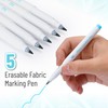 Mr. Pen- Fabric Markers for Sewing, 5 Pack, Blue, Erasable,