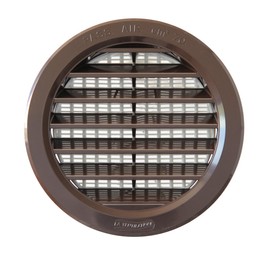 The t10rm Ventilation Ventilation Grille Round Plastic Recessed, Brown, Diameter 120 mm