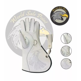 world sale point falconry gloves  2 Layer Genuine Cow Hide Leather Falconry Gloves Bird Handling