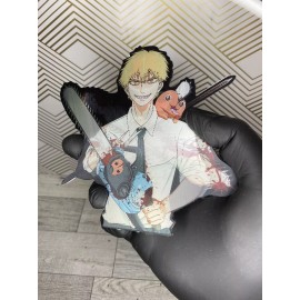 Chainsaw Man Denji Pochita 3D Lenticular Motion Car Sticker Decal Peeker